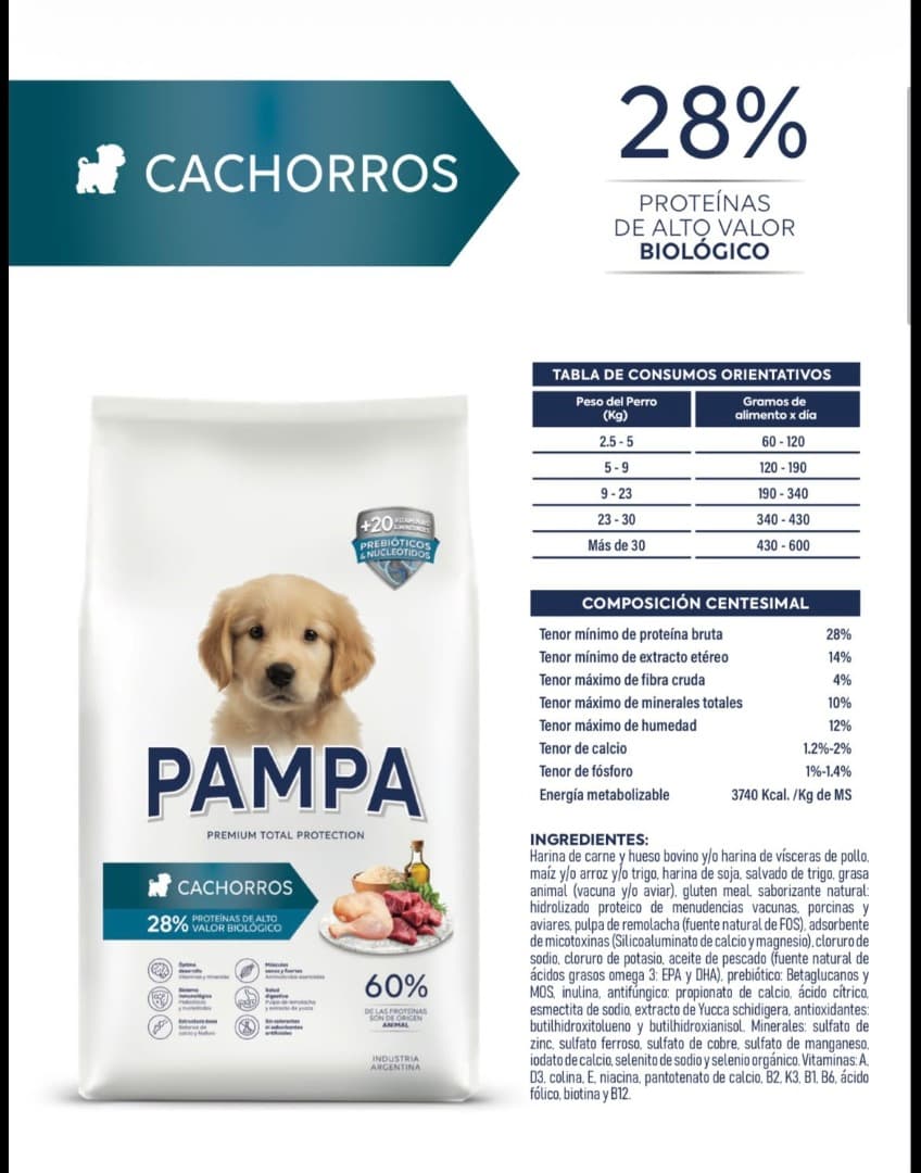 Alimento Pampa Cachorro 3KG 3